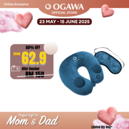 OGAWA Tinkle-X Music Vibration Massage Pillow and Sleep Eye Mask (Blue)*